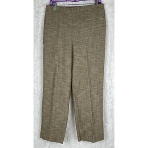 Alfred Dunner Size 12 Textured Tan Elastic Waist Pants